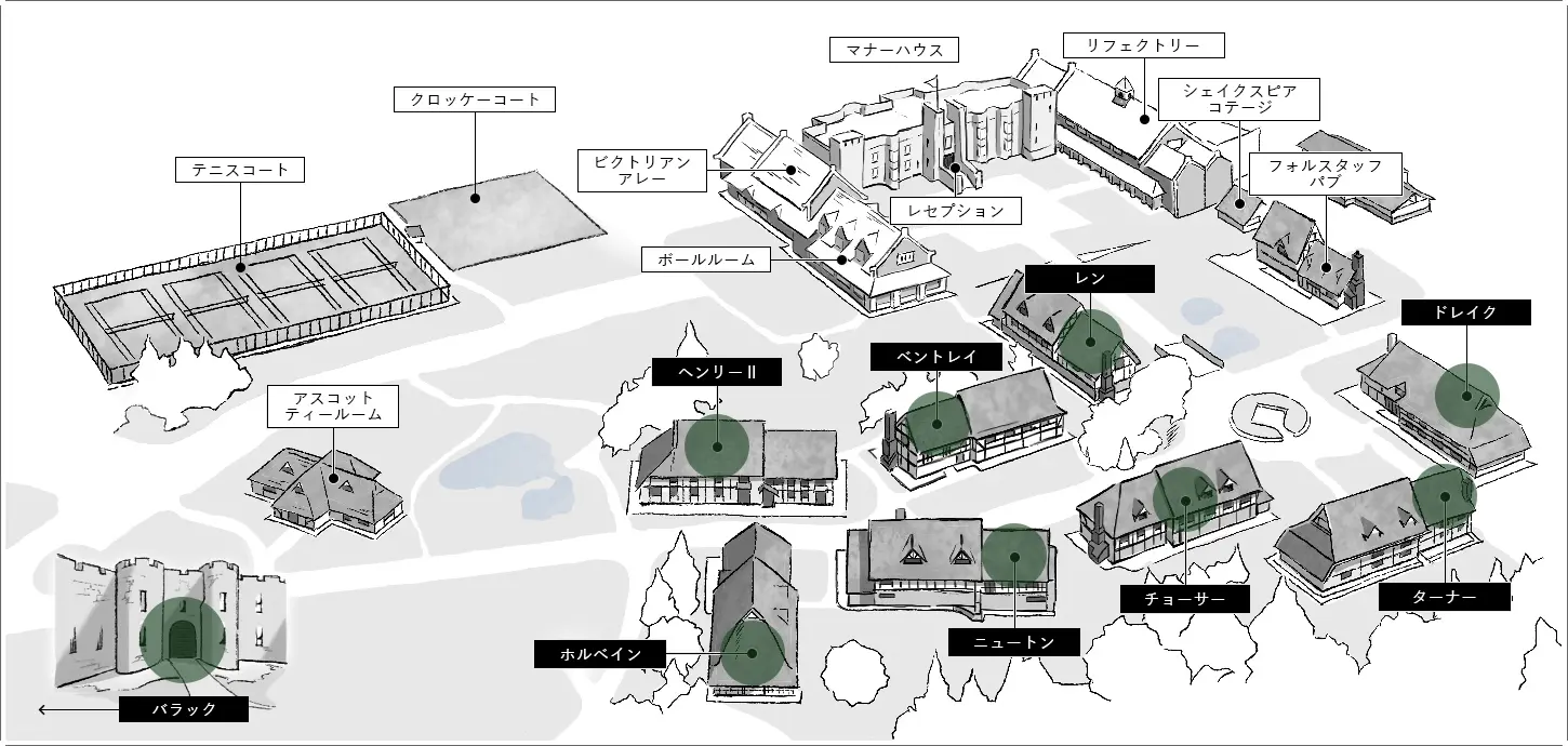画像:ブリティッシュヒルズの施設案内マップ